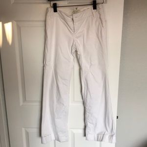 Banana republic white cotton trousers